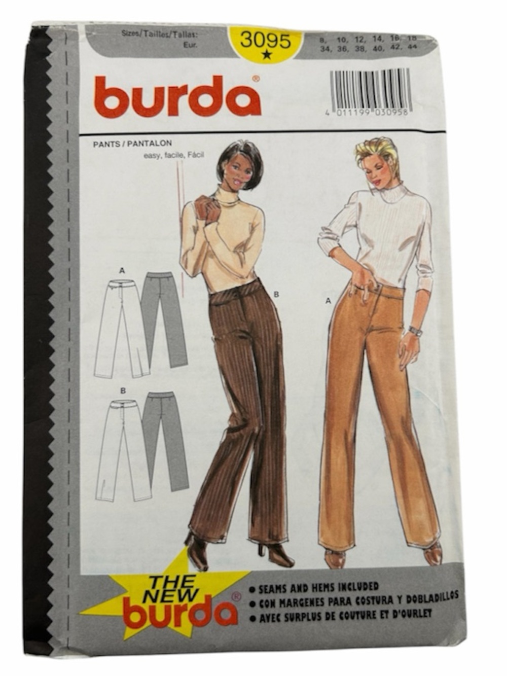 🧵 2 for 22$ 🧵 Burda Misses' Fitted Pants with Variations Sewing Pattern 3095